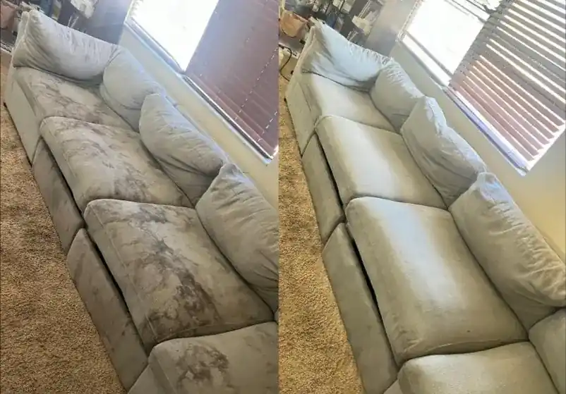 Sofa deep cleaning before and after - Orlando FL